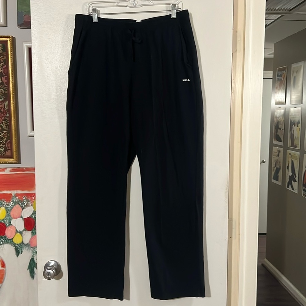 Willet black elastic drawstring waist mens soft pants